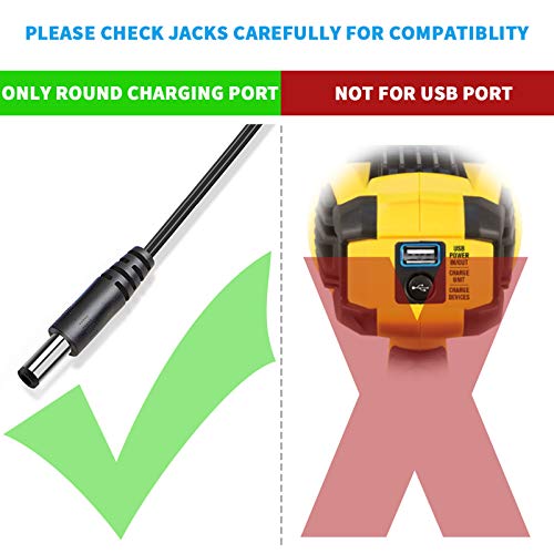 UL Listed 12V Power Cord for Stanley SL10LEDS Charger for Fatmax SL5W09