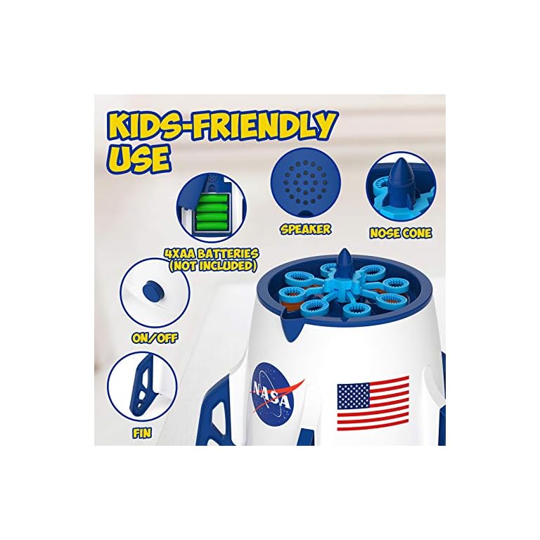 Bubble Machine, Space Rocket Bubble Machine for Toddlers, Kids, 3000