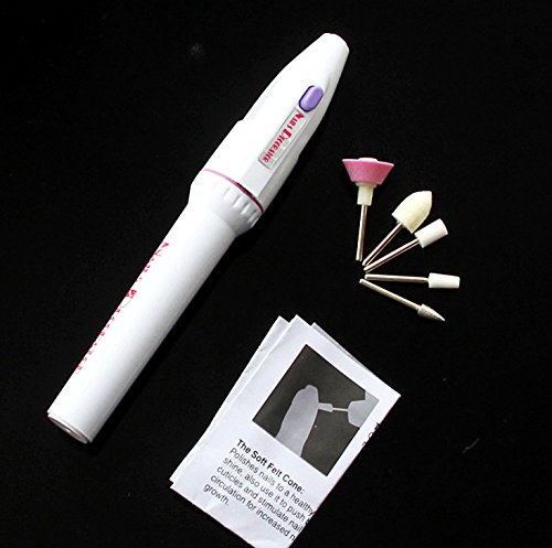 5 Bits Nail Art Care File Electric Manicure Nail File Drill Kit Professional Electric Manicure Set with Stand Includes Callus Remover Set, Nail Buffer & Polisher, Personal Manicure and Pe - Thumbnail 6