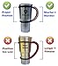 Frijid Parahandle - Paracord Handle for 30 oz Stainless Steel Tumblers such as YETI, RTIC, ORCA, SIC, etc. (Black)