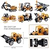 Construction Toys Engineering Vehicle Toy with Construction Site Mat Tower Crane, Excavators Truck, Digger Toy…