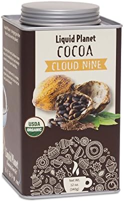 All-Natural, Organic Cocoa, Cocoa Powder in 12oz Tin From Liquid Planet (Cloud 9)