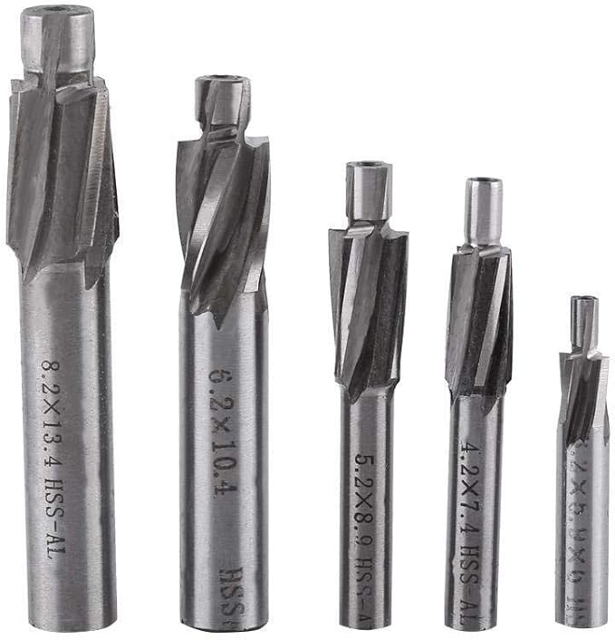 LHQHQ Countersink Milling Cutter 5pcs Countersink End