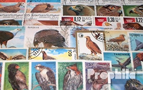 Prophila Collection Motives 50 various raptors stamps (Stamps for collectors) Birds