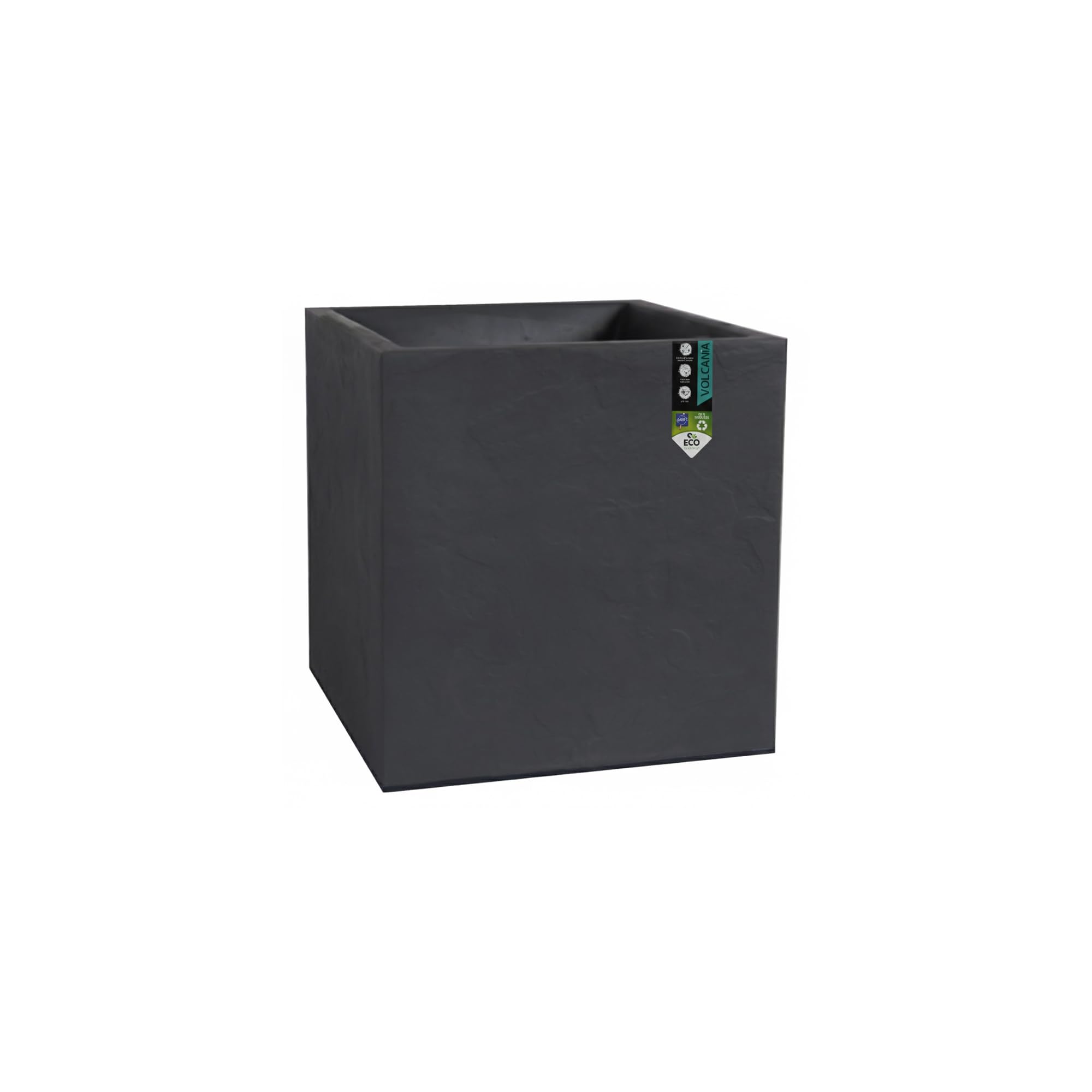 EDA PLASTIQUES 13730 BR. T SX1 Volcania Square Plastic Tray 40 x 40 x 40 cm