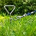 BINGPET Dog Tie Out Cable and Stake,25FT Long Dog Leads&Chain for Yard,Camping and Outdoors Heavy Duty,16