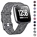 KIMILAR Woven Band Compatible with Fitbit Versa/Fitbit Versa 2/Fitbit Versa Lite Edition, Large Small Woven Fabric Breathable Men Women Versa Replacement Band for Versa Smartwatch
