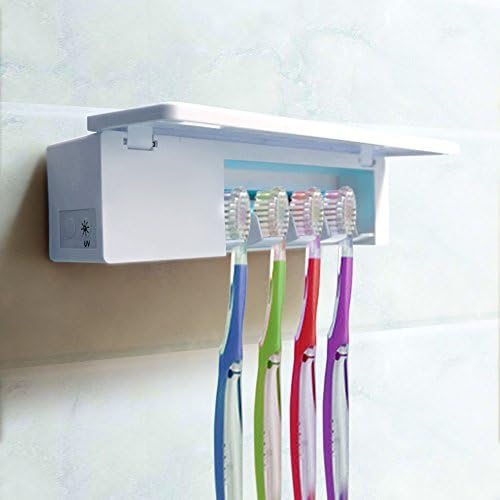 Aivica Ultraviolet Light Toothbrush Sterilizer,4 Brush Holder (White)