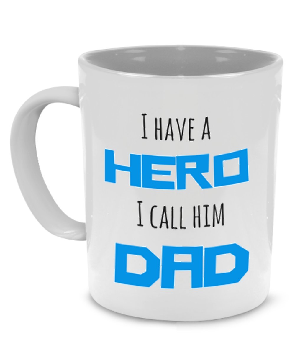 Hero Dad Fathers Day Gift Mug - Best Gifts for Father, Daddy, Papa Birthday Coffee Mugs