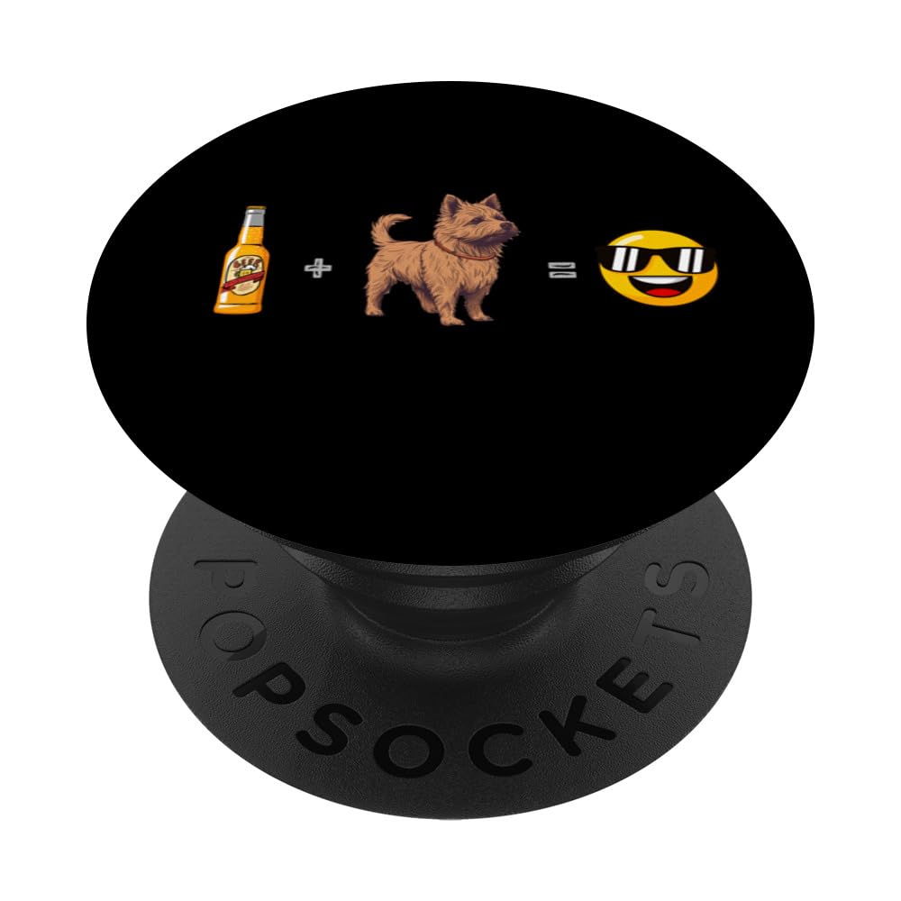 Australian Terrier + Beer Dog Dad Happy Men Pet Lover PopSockets Swappable PopGrip