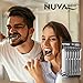 Nuva Dent Ultra Soft Charcoal Toothbrush - Gentle, Slim Brush Head, Medium Tip - Clean Plaque, Whiten Teeth - Works Well w/Activated Charcoal Toothpaste or Teeth Whitening Products, 6 Pack Colored