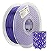 AMOLEN PLA 3D Printer Filament, 1.75mm, Purple Silk 1 kg Spool, Includes Sample Glow in The Dark Blue Filament