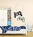 Gamer Wall Decal – Joystick Controller Vinyl Sticker for Boys Bedroom, Game Zone, or Playroom – Removable Mural Decoration for Kids Gaming Space or Teen Entertainment Area Y-209 (Black, 42x70cm)