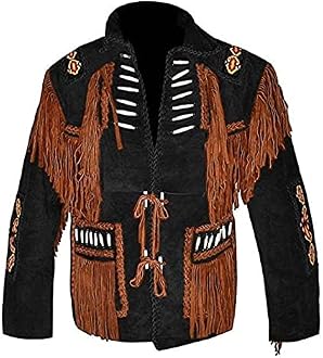 Western Cowboy Leather Jacket Bone 