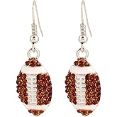 Classic Rhinestone Stud Sports Earrings Basketball Baseball Volleyball Football Soccer Earrings for Women