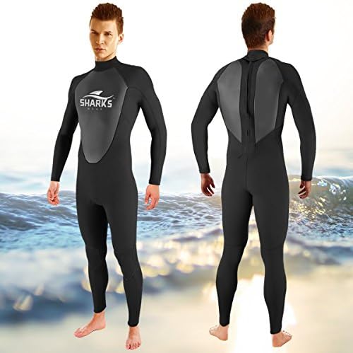 Sharks Wear Men's 3/2 mm Diving Wetsuit for Men, X-Large