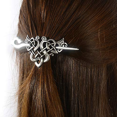 image for LQQQL Viking Celtic Hair Sticks Hairpin-Viking Hair Clip Sticks for Lo