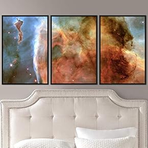 signwin 3 Piece Framed Canvas Wall Art Galaxy...