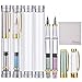Wing Sung 3008 Thin Piston Fountain Pen Set 0.5mm Fine Nib, Gold Trim, 4 Pieces in 4 Colors