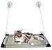 Kalmia Premium Cat Window Perch| Large Bed Hammock Design for Any Cat Size| Deluxe Waterproof Breathable Woven Fabric| Giant Suction Cups| Just The Best Window Cat Seat