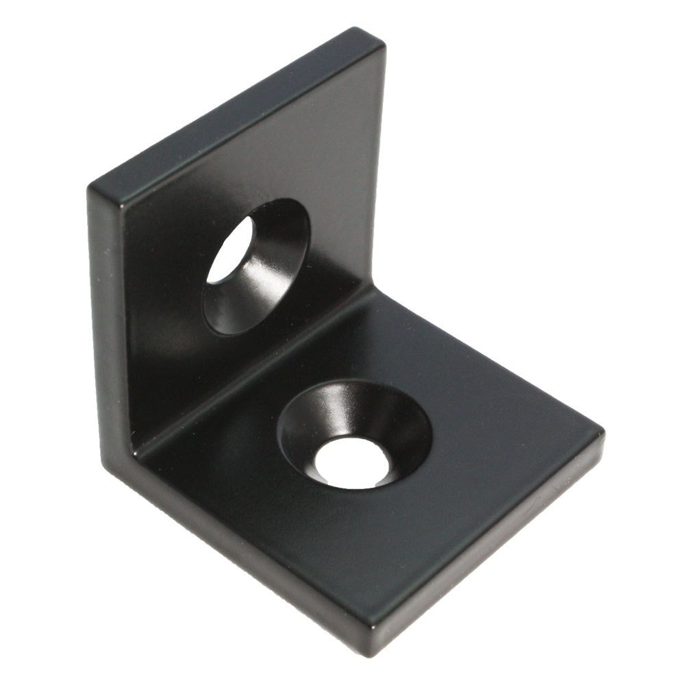 10 x Angle 40 x 40 x 40 B 8.4 Steel Angle Black Powder Coated for Aluminium Profile Nut 8