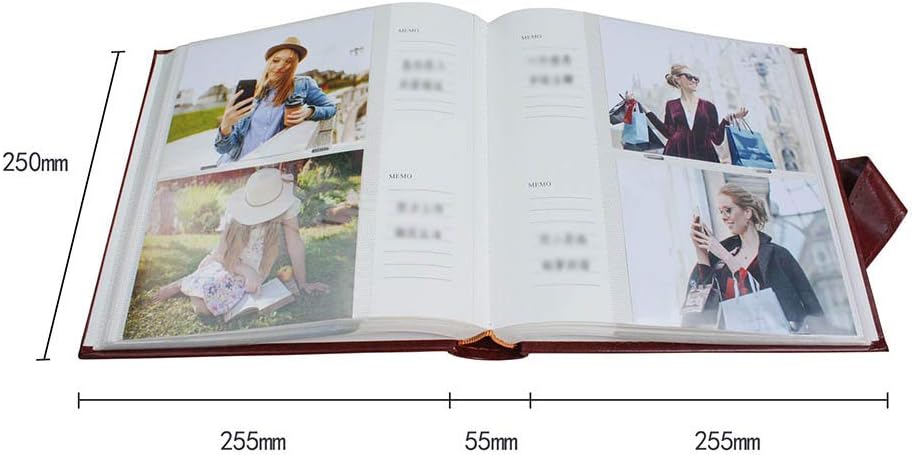 Amazon ハクチョウ Hakucho アルバム フォトアルバム ポケットアルバム コメントスペース コメント欄 114 164mm 300枚収納 見開き4ポケット 大容量 高透明 整理 赤ちゃん 子供 記念日 結婚式 ブラウン アルバム 通販