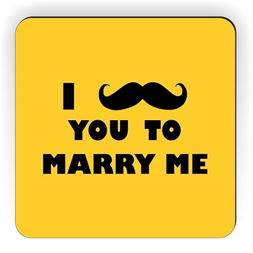 Rikki Knight I Mustache You A Marry Me diseño Cuadrado imán para ...