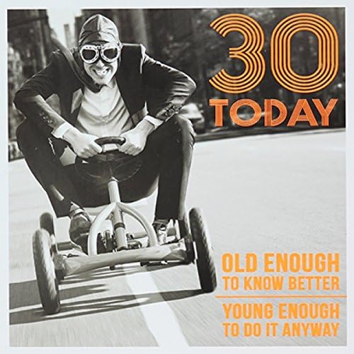 30th Birthday Card - (PLK2013) - Photographic - From The Pixel Range, black|green|white|orange, 155 x 155 mm