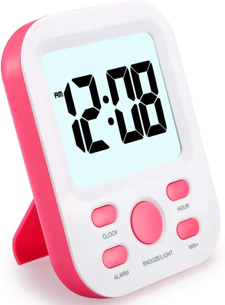 FAMICOZY Digital Alarm Clock for Girls Teens Kids,Soft Automatic Light
