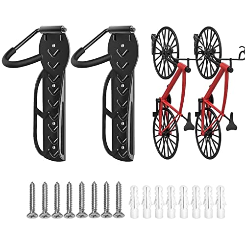 TORACK Bike Rack for Garage Wall Mount, 2 Pack Bike Hangers for Garage