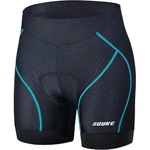 Souke Sports Dames Fiets Ondergoed 3D Gevoerd Ademend Fiets Ondergoed Shorts