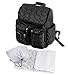 Diaper Backpack by Wallaroo - with Stroller Straps, Wet Diaper Bag and Changing Pad – for Women and Men - 25 Liters (Medium) - Black
