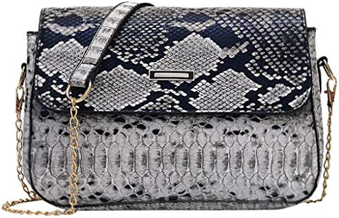 Clearence!!! Akeelii Women's Fashion New Snakeskin Pattern Shoulder Bag Casual Large Zipper Shoulder Bag Messenger Bag…