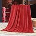 Shilucheng Luxury Fleece Blanket Super Soft and Warm Fuzzy Plush Lightweight King Couch Bed Blankets - Burgundy