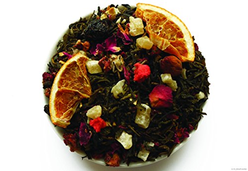 100g Früchtetee mit Grüntee Königin von Saba mit Erdbeer Orange Geschmack loser Pamai Pai®