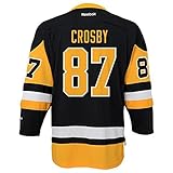 NHL Pittsburgh Penguins Crosby #87 Youth Boys 8-20 Team Replica Player Jersey, Large/X-Large, Black