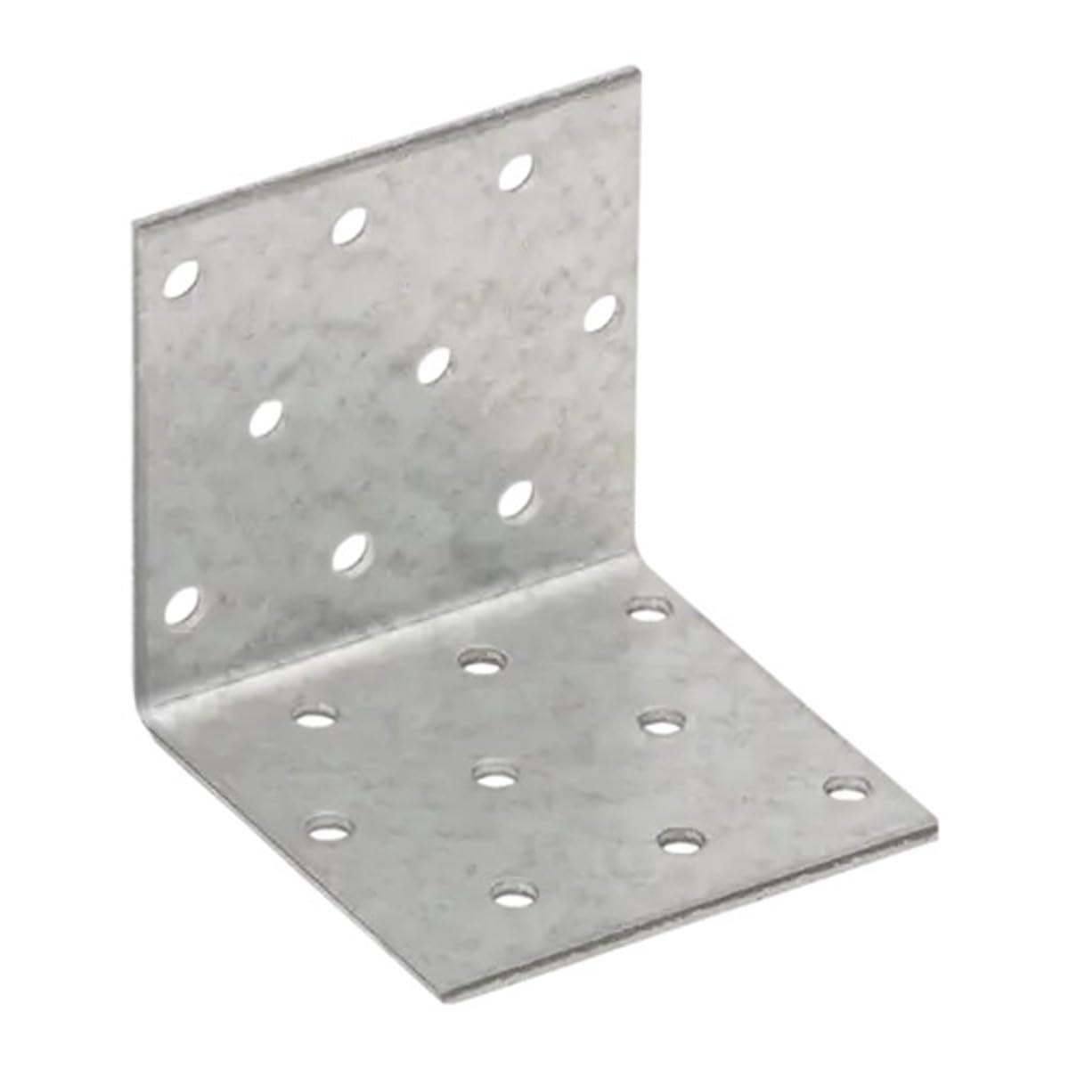 60mm x 60mm x 60mm Galvanised Perforated Angle Plate Bracket Connector for Wood 2mm Thick Steel Corner Bracket Metal L Plate Heavy Duty KM4 (Pack of 10) L07-08ABC