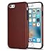 TENDLIN iPhone 6s Case, Premium Leather Back Flexible TPU Silicone Hybrid Soft Slim Cover Case for iPhone 6 and iPhone 6s (Brown)