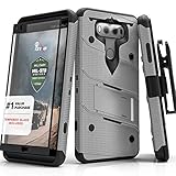 LG V20 Case, Zizo [Bolt Series] with FREE [LG V20 Screen Protector] Kickstand [Military Grade Drop Tested] Holster Belt Clip - Case for LG V20