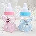 AerWo Baby Shower Favors Fillable Mini Bottle Candy Gift Box for Boy Girl Newborn Infant Baptism Christening Birthday Party Decoration (24 Packs, Blue)