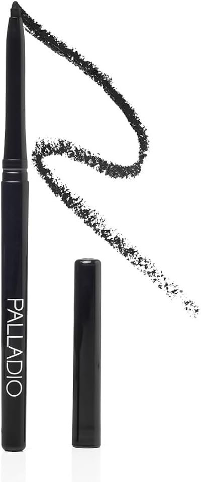 Palladio Retractable Waterproof Eyeliner Pencil Pure Black Long Lasting Smudge