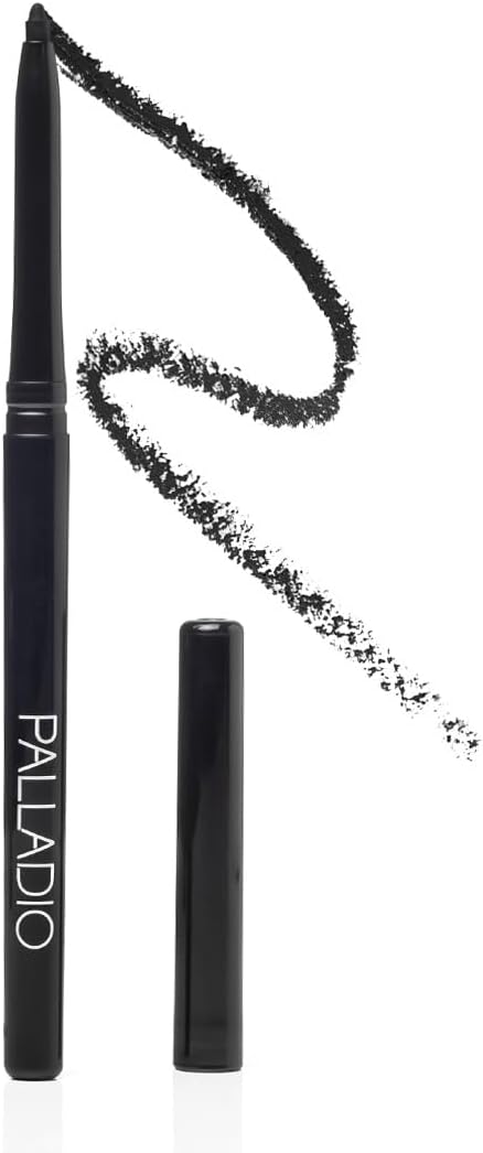Palladio Retractable Waterproof Eyeliner Pencil Pure Black Long Lasting Smudge