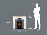 Adam Huxley Fireplace Suite White Grey Oak Black Aviemore Electric Stove 39 Inch view 7