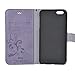 Cornmi Design for iPhone 6 Case, Premium Vintage Flip Wallet Leather Magnetic Closure Cover Skin for iPhone 6 4.7 inch with Card Slots and Wrist Strap (Purple)