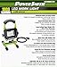 PowerSmith PWL1118BS 1800 Lumen LED Weatherproof Tiltable Portable Work Light with Adjustable Metal Stand and Carrying Handle, Impact-Resistant Glass Lens, and 5' Power Cord