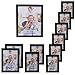 Giftgarden Multi Picture Frame for Multiple Sizes 11pcs, One 8x10, Two 5x7, Two 4x6, Six 3.5x5, Glass Lens