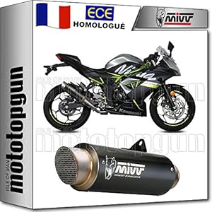 Mivv GP-Pro geluidsdemper, zwart, compatibel met Kawasaki Ninja 125 2019 19 2020 20 k.048.lxbp