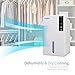 Dehumidifier, 1500ml Tank Powerful Thermo-Electric Intelligent Dehumidifier for Home, Quietly Gathers Up to 400ml - Great For bedrooms, bathrooms, RV, Laudry or basements Approx 1200 Cubic Feet