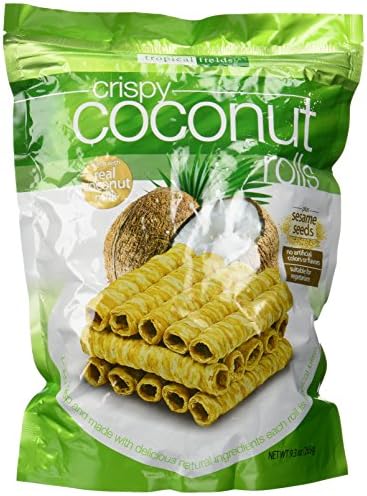 Tropical Fields Crispy Coconut Rolls with Sesame Seeds