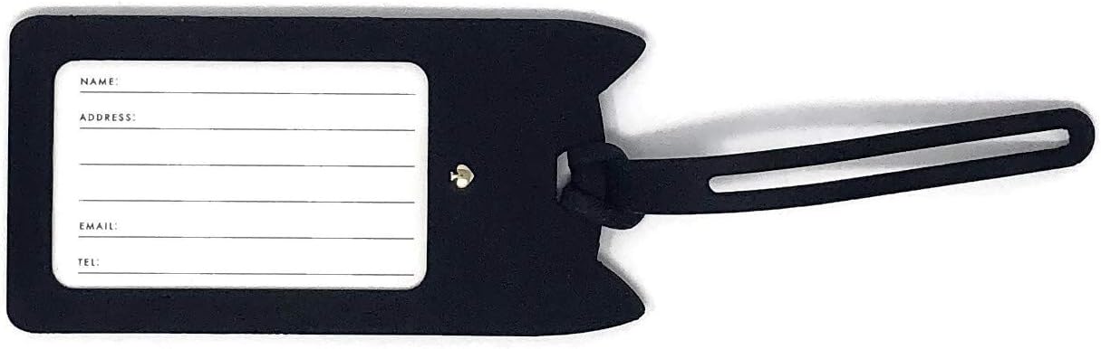 Kate Spade New York Silicone Luggage Tag with Durable Strap, Black Cat: Clothing